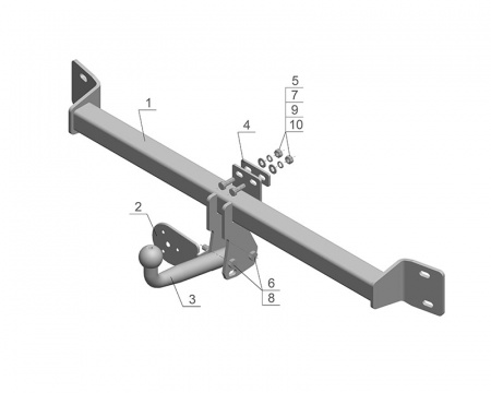Фаркоп MI 17 для MITSUBISHI Galant  2007-2012, Автос, нагрузка 750/50 кг. С подрезкой бампера от магазина ФаркопРос